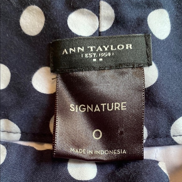 Ann Taylor Black and White Polka Dot High Waist Shorts - Picture 2 of 3